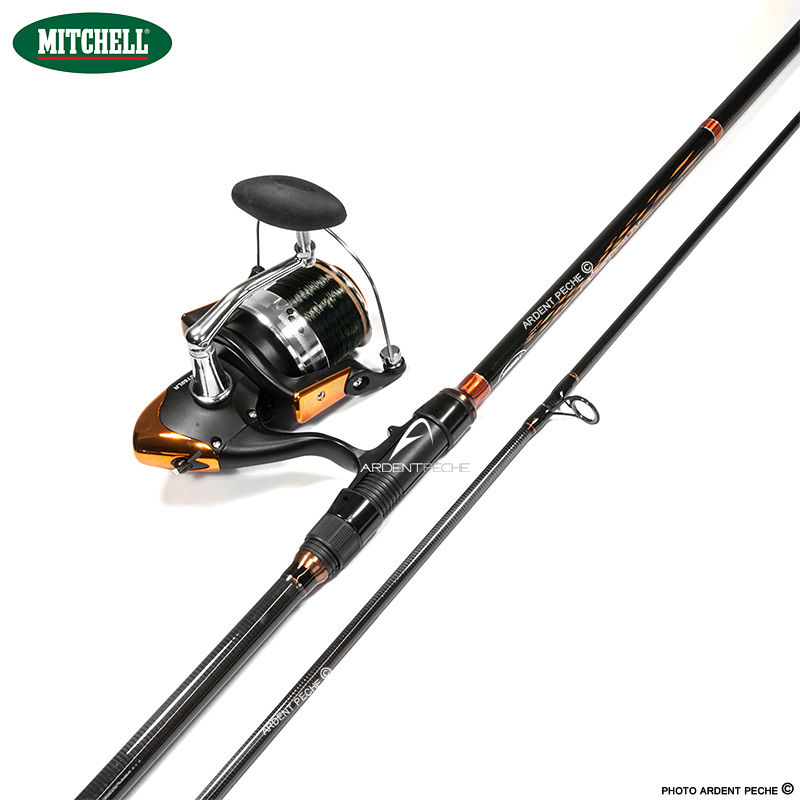 moulinet shimano + canne a peche mitchell