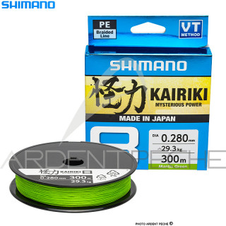 Tresse SHIMANO Kairiki SX8 Mantis green 300m