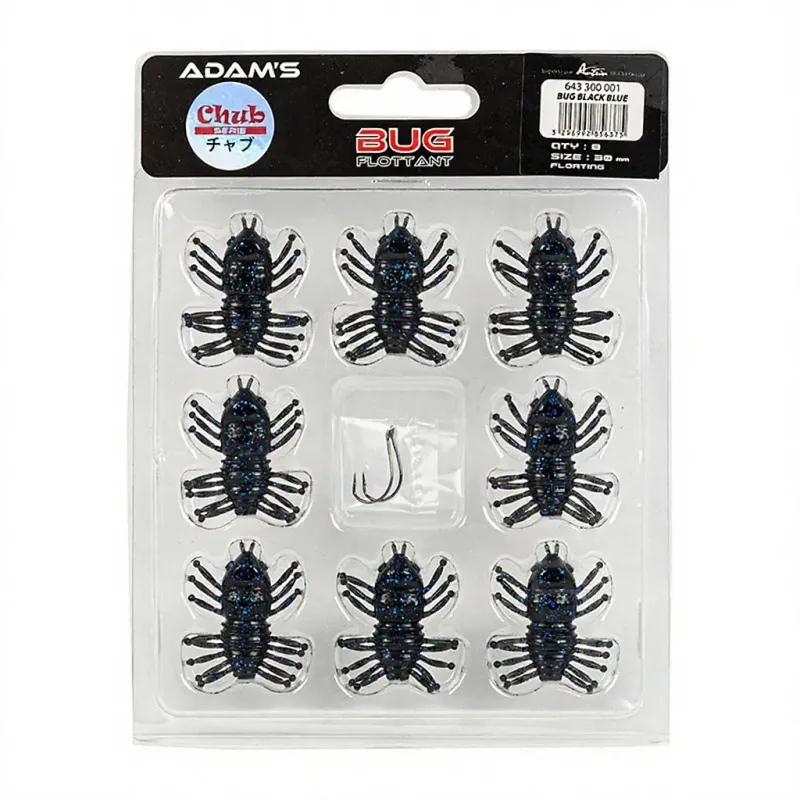 Leurres Souples Adams Flottants - Lot De 8 - Spécial Pêche Aux Chevesnes