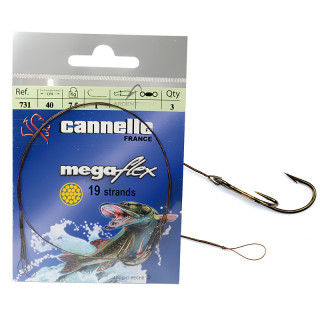 Avançon CANNELLE megaflex 1 boucles + 1 hameçon ryder double