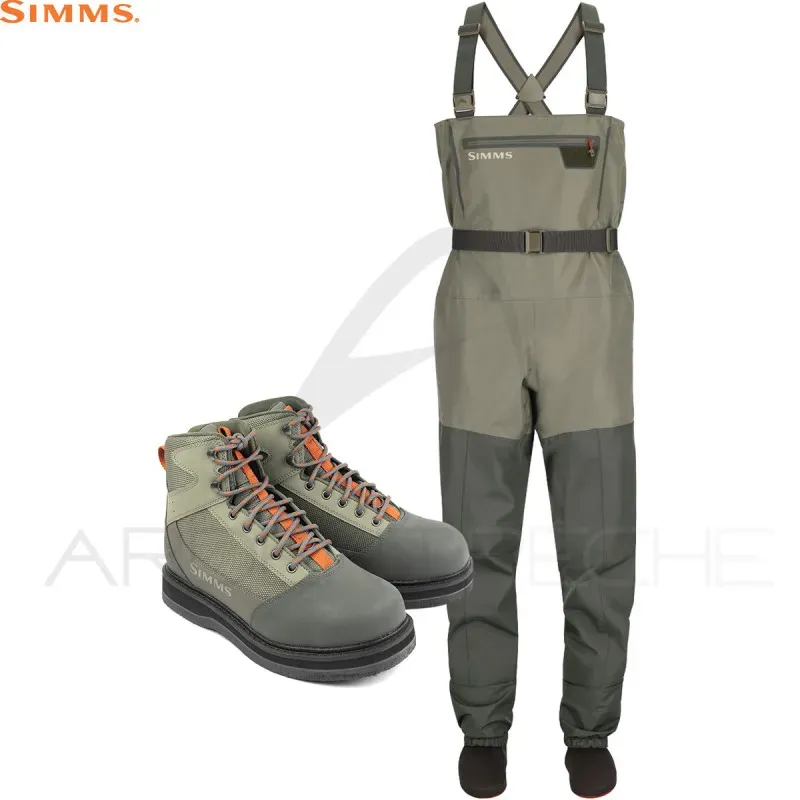 Pack Waders et Chaussures Simms Tributary - pêchez en toute liberté - Ardent Pêche