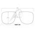 Clip lunettes COCOONS polarisants carré FLIP-UP cuivre