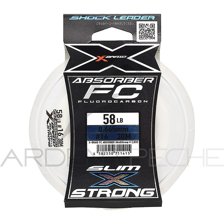Fil fluorocarbone XBRAID FC Absorber slim and strong