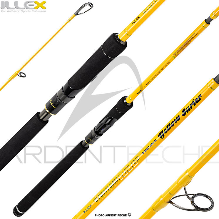 Canne spinning ILLEX Element rider X5 S 250 MH/H Yellow surfer