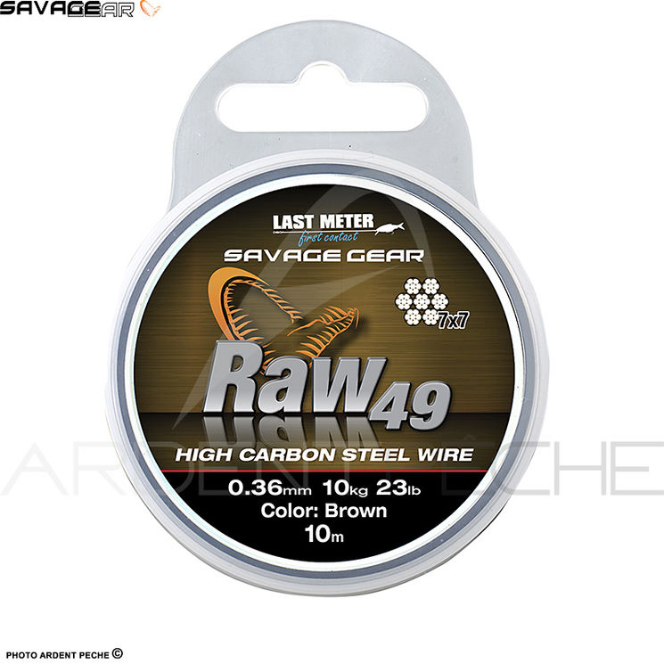Tresse acier SAVAGE GEAR Raw49 Steelwire