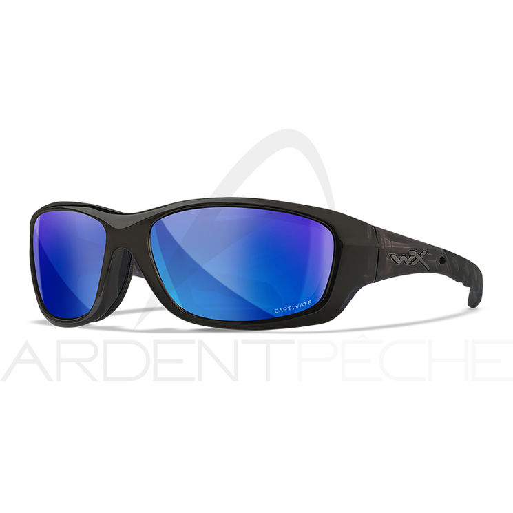 Lunettes polarisantes WILEY X Gravity captivate blue mirror black crystal frame