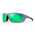 Lunettes polarisantes WILEY X Grid captivate Green mirror Matte cool grey frame