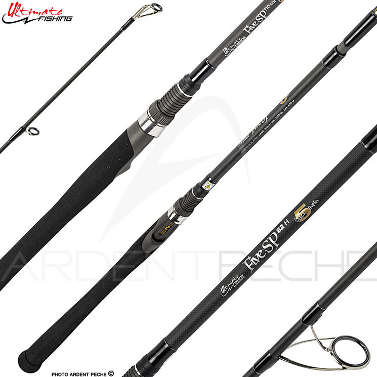 Canne spinning ULTIMATE FISHING Five spin 82 H Black javelin