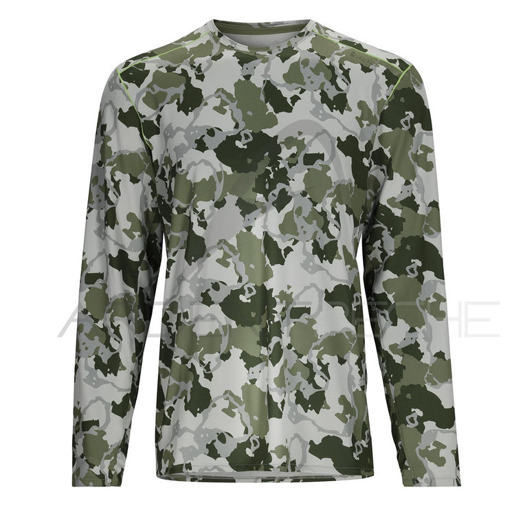 Tee shirt SIMMS Solarflex Crew Regiment Camo Clover
