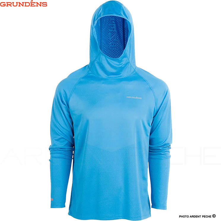 Tee shirt à capuche GRUNDENS Solstrale hoodie Coastal blue